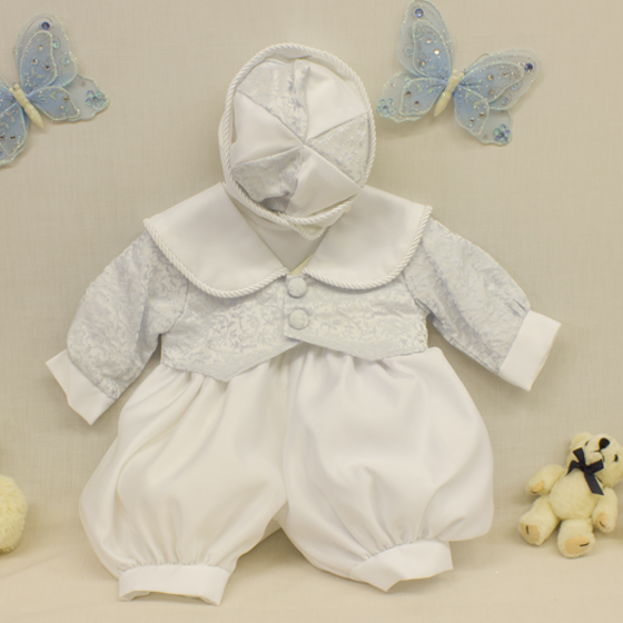 Boys Christening Romper Suit